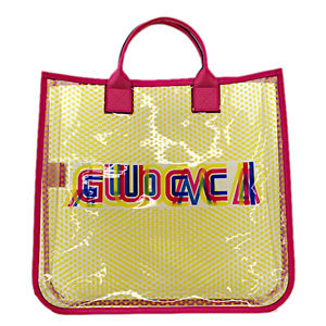 Gucci Summer Clear Bag Pink Yellow